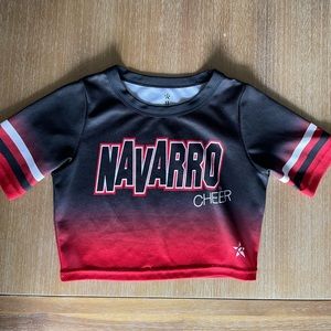 Rebel Athletics Navarro crop cheer top- worn 1 time